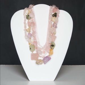 Amethyst, Jade & Quartz, pearl & crystal accents